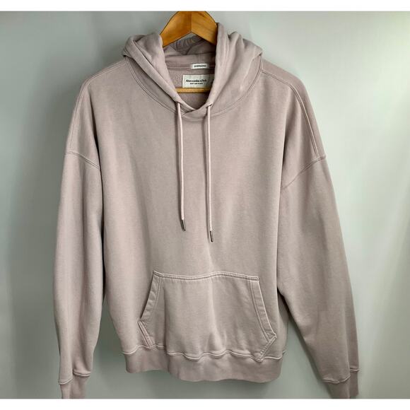 ABERCROMBIE & FITCH Mauve Purple Oversized Boyfriend Fleece Hoodie Medium to XL - Picture 4 of 7